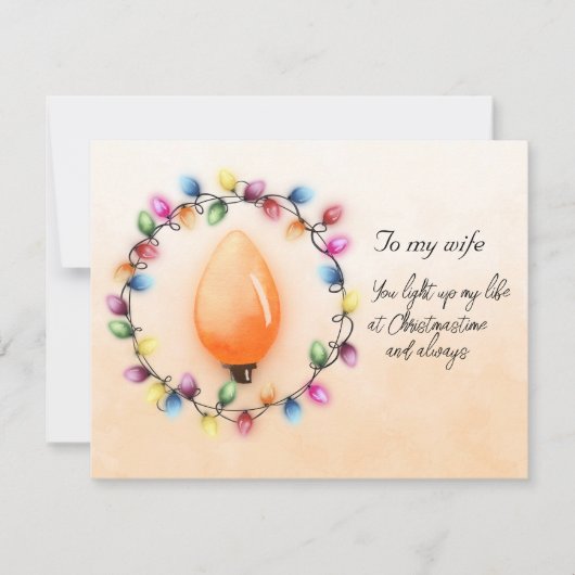 Echtgenote, jij verlicht mijn leven met Kerstmis a (Voorkant)