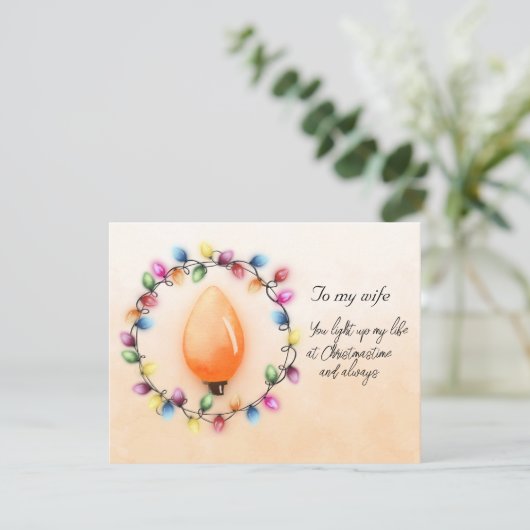 Echtgenote, jij verlicht mijn leven met Kerstmis a (Staand voorkant)