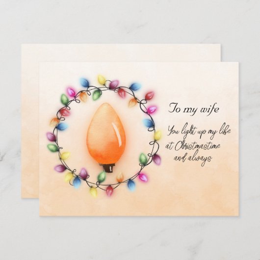 Echtgenote, jij verlicht mijn leven met Kerstmis a (Voorkant / Achterkant)