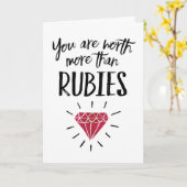 Echtgenote Jubileum - Je bent meer waard dan Rubie Kaart (Gele Bloem)