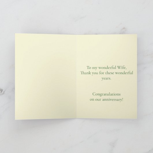 Echtgenote Jubileum  Jubileum Kaart (Binnen)