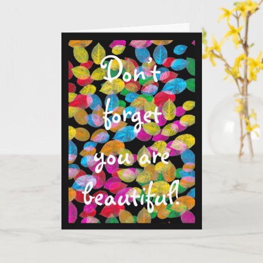 Echtgenote Jubileum Vergeet niet dat je mooi bent Kaart (Gele Bloem)