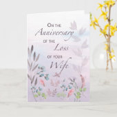 Echtgenote Jubileum Waterverf Florals Kaart (Gele Bloem)