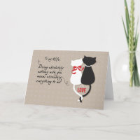 Echtgenote Jubileum zwart-wit katten in liefde