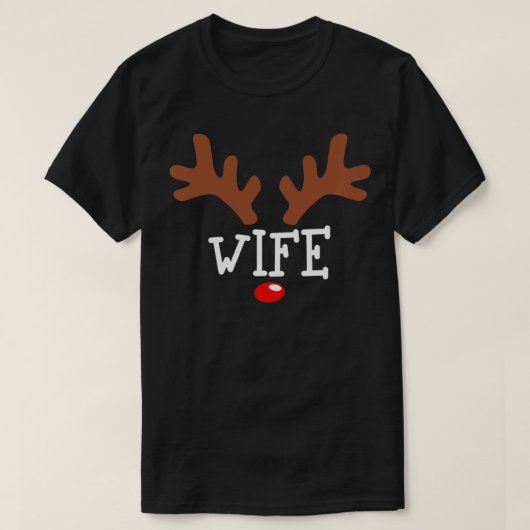 Echtgenote kerstrenrenrendeerklep Funny Couple Mat T-shirt (Design voorkant)