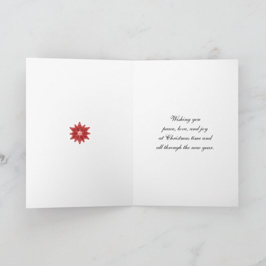 Echtgenote kerstscrollers en Flowers Holiday Card Feestdagen Kaart (Binnen)