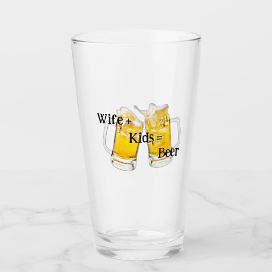 echtgenote+kinderen=biervaders dag aangepast glas  (Voorkant)