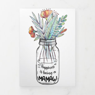 Echtgenote Kunst Geluk Is Een Mamaw Drieluik Kaart