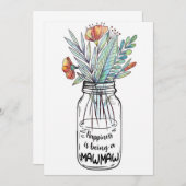 Echtgenote Kunst Geluk Is Een Mawmaw Zijn Bedankkaart (Voorkant / Achterkant)