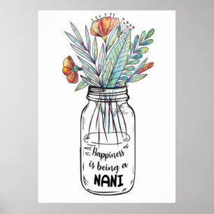 Echtgenote-kunst-geluk is een Nani Poster