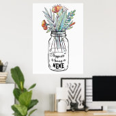 Echtgenote-kunst-geluk is een neen poster (Thuiskantoor)