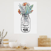 Echtgenote-kunst-geluk is een neen poster (Keuken)