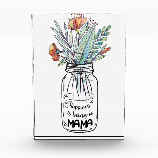 Echtgenote Kunstengeluk is een mama Fotoblokken (Voorkant)