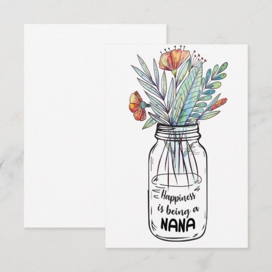 Echtgenote Kunstengeluk is een Nana Bedankkaart (Voorkant / Achterkant)