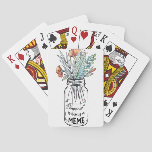 Echtgenote Kunstengeluk is een thema Pokerkaarten (Achterkant)