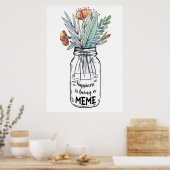 Echtgenote Kunstengeluk is een thema Poster (Keuken)