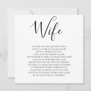 Echtgenote liefdesgedicht van echtgenoot kaart