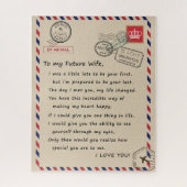 Echtgenote Liefhebbers | Aan mijn toekomstige vrou Legpuzzel (Verticaal)