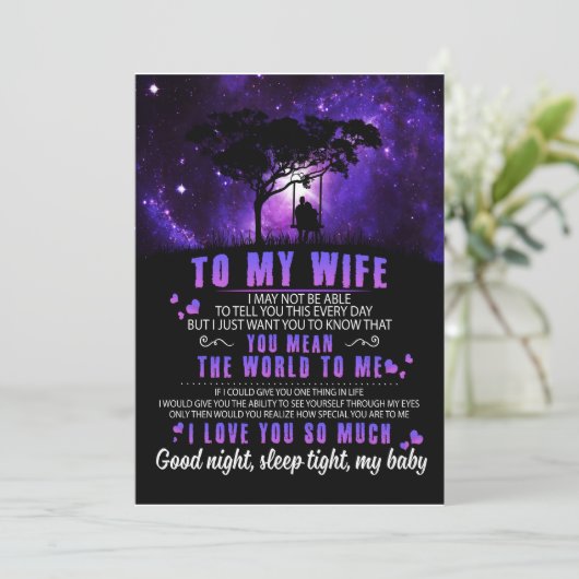 Echtgenote Liefhebbers | Aan mijn vrouw hou ik zov Kaart (Staand voorkant)