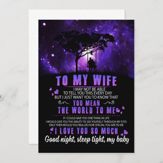 Echtgenote Liefhebbers | Aan mijn vrouw hou ik zov Kaart (Voorkant / Achterkant)