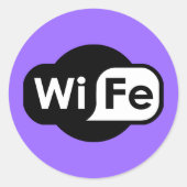 Echtgenote Logo Ronde Sticker (Voorkant)