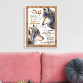 Echtgenote Lover| Voor mijn vrouw hou ik van jou a Canvas Afdruk (Insitu (Woonkamer))