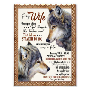 Echtgenote Lover  Voor mijn vrouw hou ik van jou a Foto Afdruk