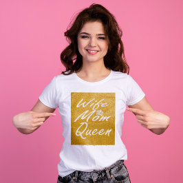 Echtgenote madame | gouden glitterscript t-shirt