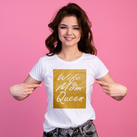 Echtgenote madame | gouden glitterscript t-shirt