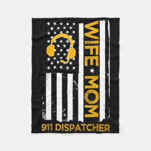 Echtgenote mam 911 Dispatcher ons Vlag Onafhankeli Fleece Deken