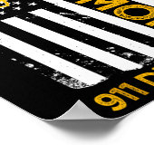 Echtgenote mam 911 Dispatcher ons Vlag Onafhankeli Poster (Hoek)