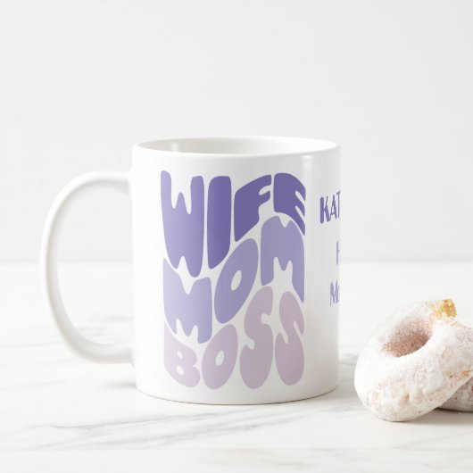Echtgenote, mam, baas op maat koffiemok (Met donut)