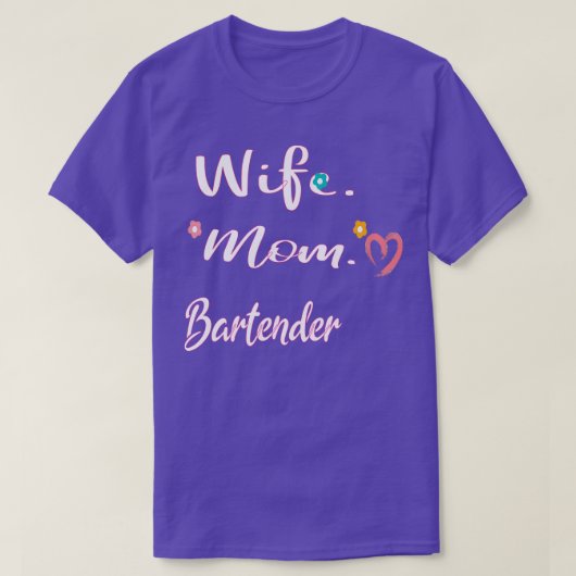 Echtgenote mam Bartender 1 T-shirt (Design voorkant)