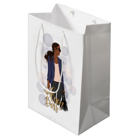 Echtgenote mam Boss | African American Lady Boss Medium Cadeauzakje