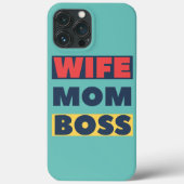 Echtgenote mam Boss Funny Moederdag Design Case-Mate iPhone Case (Achterkant)