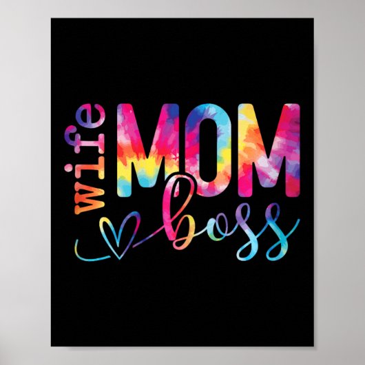 Echtgenote mam Boss Funny Moederdag Poster (Voorkant)