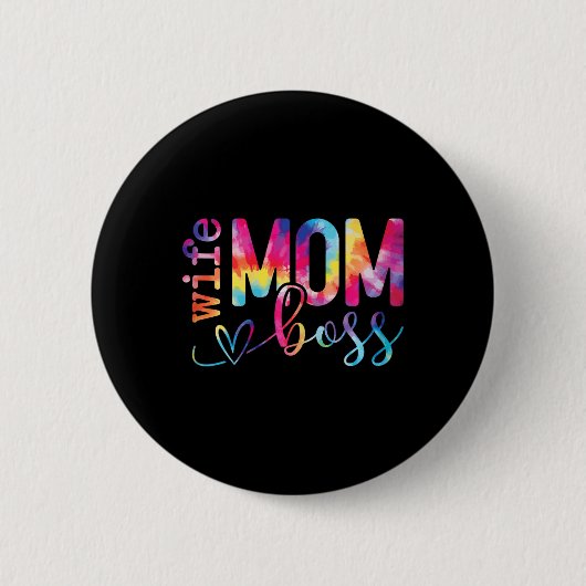 Echtgenote mam Boss Funny Moederdag Ronde Button 5,7 Cm (Voorkant)