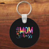 Echtgenote mam Boss Funny Moederdag Sleutelhanger (Voorkant)