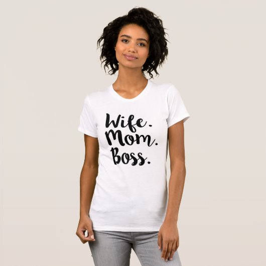 Echtgenote mam Boss grappig shirt vrouwen (Voorkant volledig)