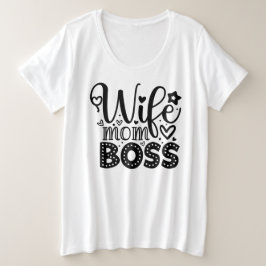 Echtgenote mam Boss Grote Maat T-shirt