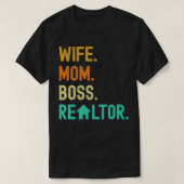 Echtgenote mam Boss Realtor Funny Real Estate Agen T-shirt (Design voorkant)