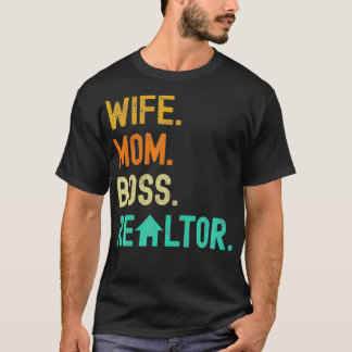 Echtgenote mam Boss Realtor Funny Real Estate Agen T-shirt