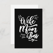 Echtgenote mam Boss RSVP Kaartje (Voorkant / Achterkant)