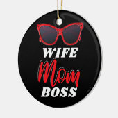 Echtgenote mam Boss Sunglazen Moederdag Keramisch Ornament (Links)