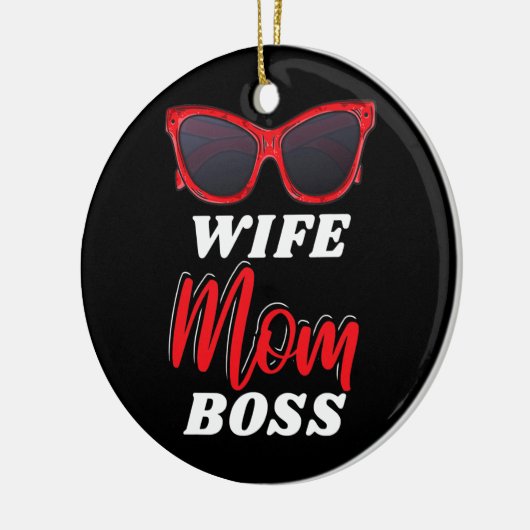 Echtgenote mam Boss Sunglazen Moederdag Keramisch Ornament (Links)