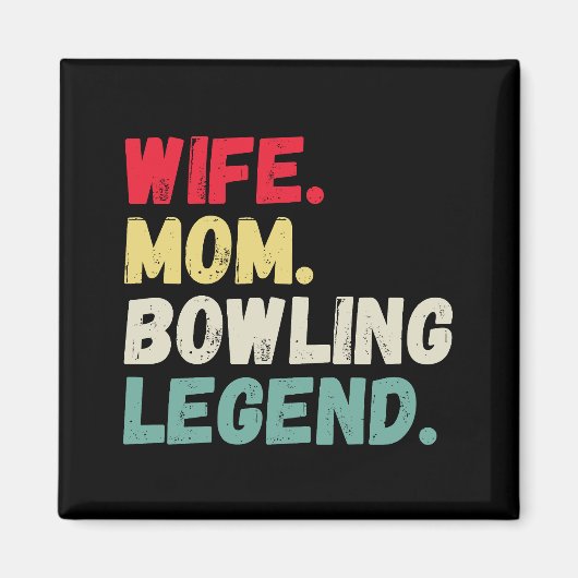 Echtgenote mam bowlinglegende tien pin vijf pin re magneet (Voorkant)