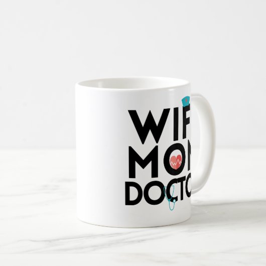 Echtgenote mam Doctor in de Afstuderen Koffie Mok (Voorkant rechts)