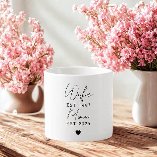 Echtgenote Mam EST 2025 Espresso Cup | Aangepast c Kop