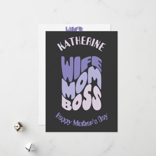 Echtgenote, mam, Kaart op maat van baas (Voorkant / Achterkant in situ)