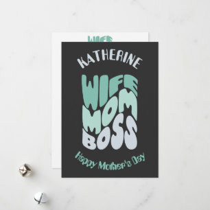 Echtgenote, mam, Kaart op maat van baas